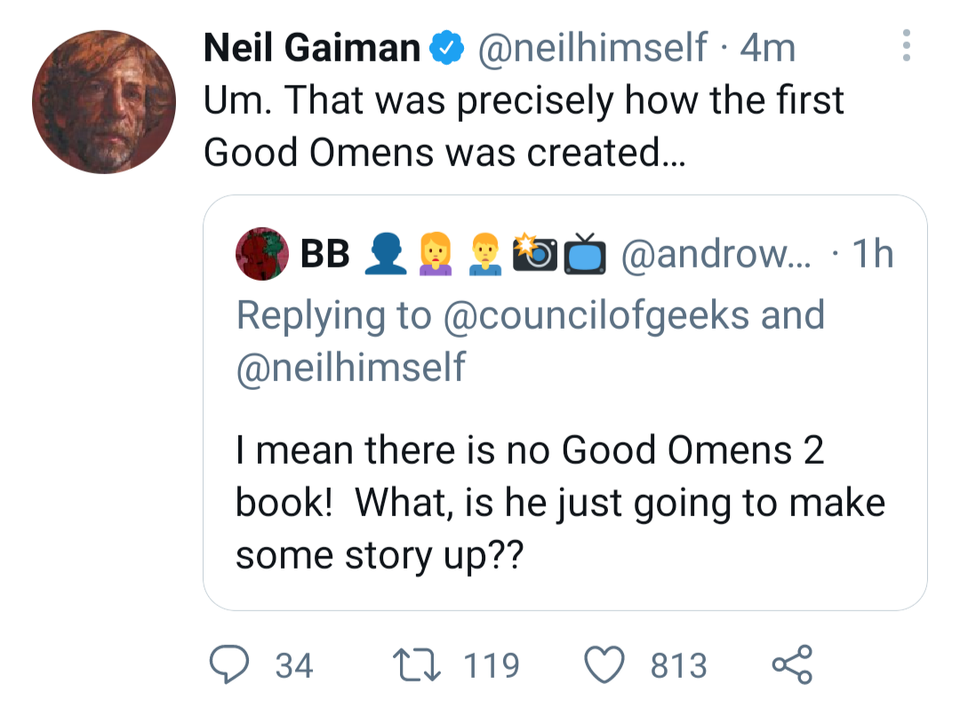 Neil Gaiman commenta critiche riguardo la seconda stagione di Good Omens